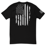 Distressed US Flag | Premium Fitted Tee