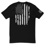 Distressed US Flag | Premium Fitted Tee