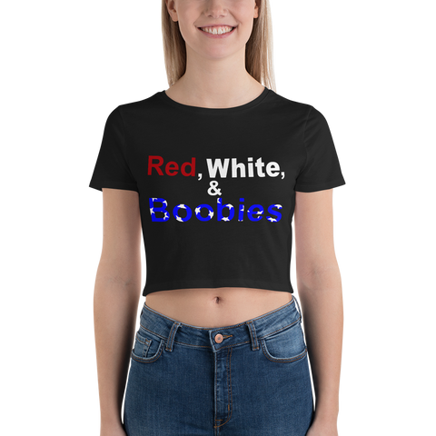 Red, White, & Boobies | Women's Crop Top