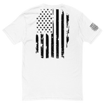 Distressed US Flag | Premium Fitted Tee